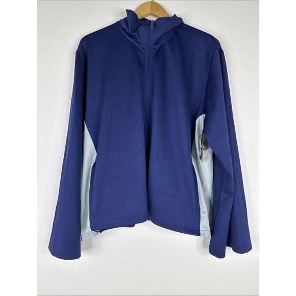 Shadow Sport Fitted Colorblock Belle Sleeve Zip Front Jacket Size 3X Blueprint‎ - Picture 1 of 9